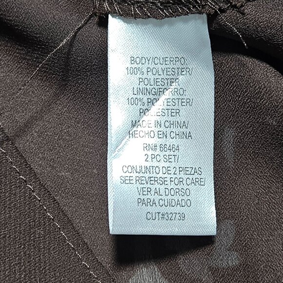 Studio I Brown White Paisley Maxi Dress Plus Size 22W Sleeveless Full Length - Picture 5 of 6